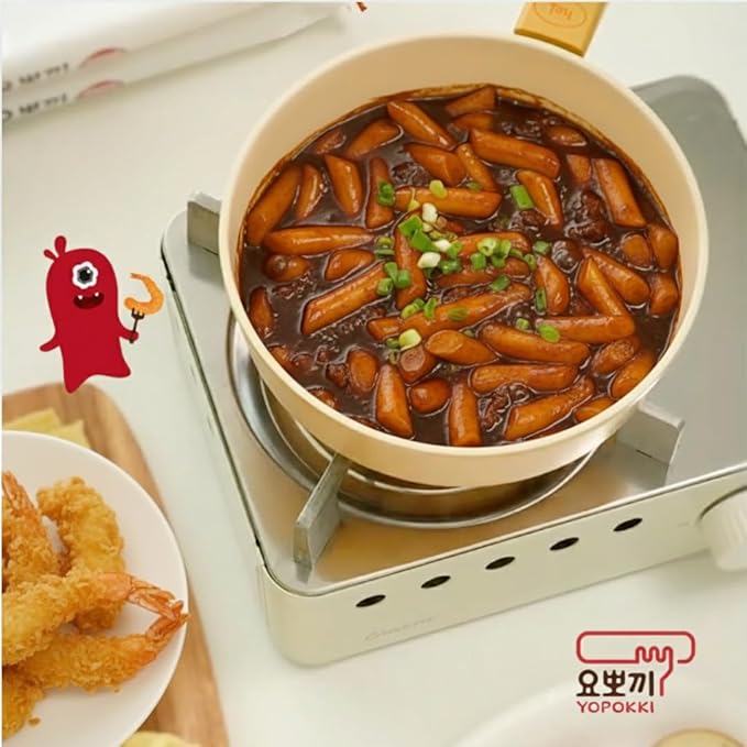 Yopokki Instant Tteokbokki Pack (Jjajang, 2 Packs) Korean Street food with Jjajang flavored sauce Topokki Rice Cake - Quick & Easy to Prepare