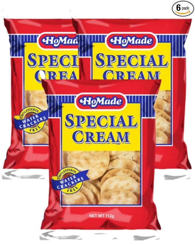 HoMade Jamaican Special Cream Crackers Biscuits – Pack of 3 | Authentic Caribbean Cream Crackers | Light, Crispy Snack | Pantry Staple