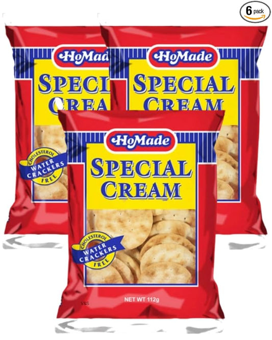 HoMade Jamaican Special Cream Crackers Biscuits – Pack of 3 | Authentic Caribbean Cream Crackers | Light, Crispy Snack | Pantry Staple