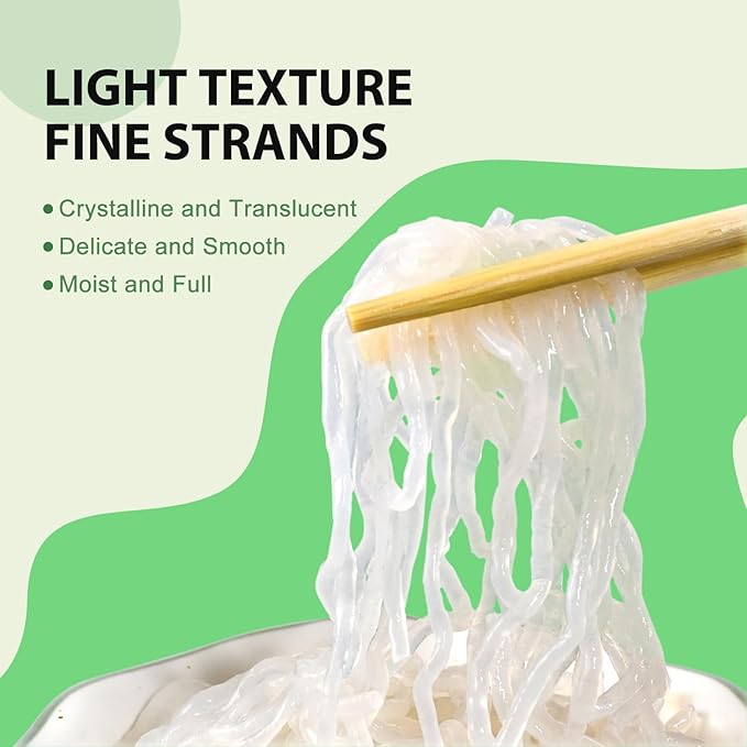 Soeos Organic Konjac Noodles, Angel Hair Pasta, 8.8 oz (250g)*6 Pack, Low Calorie, Low Carb, Keto and Paleo Friendly Shirataki Noodle, Gluten-Free, Fat Free, Sugar Free, Vegan