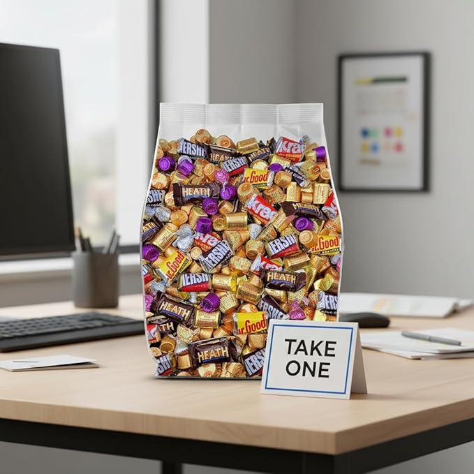 Assorted Chocolate Candy Variety Pack - 5lb Bulk Chocolate Candy Individually Wrapped for Party Favors, Sharing, and Snacking - Miniature Chocolate Assortment - 5 Pound Bag of Bulk Candy