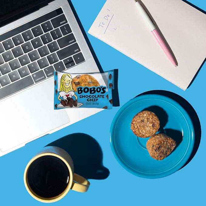 Bobo's Original With Chocolate Chips Bite, Gluten Free, Non-GMO, Whole Grain Oats, Pack of 30 | Snack Bars | On-the-Go | Made with Simple Ingredients