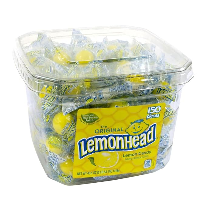 Lemonhead Hard Lemon Candy, Individually Wrapped Candy (150 Count)