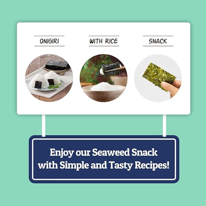 CHOI's 1 Organic Olive Oil & Green Tea Seaweed Snacks /(20 Pack) /Product of Korea/Kimbap, Gimbap, Organic, Organic Olive Oil, Oragnic Sesame Oil, Vegan, Keto, Gluten Free