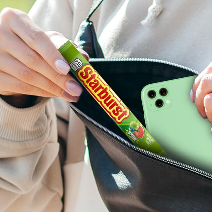STARBURST Sour Chewy Candy Individually Wrapped Tart Fruit Chew, Share Size, 2.07 Oz Pack, 24 Count