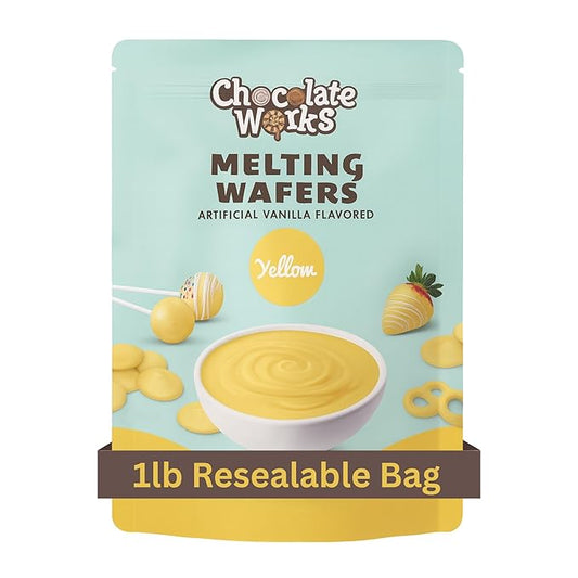Chocolate Works Yellow Melting Chocolate Wafers, 1lb (Pack of 1)