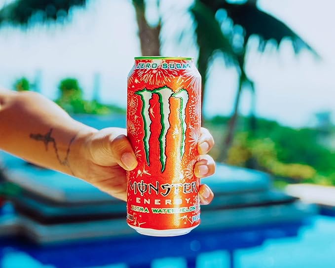 Monster Energy Ultra Watermelon, Sugar Free Energy Drink, 16 Ounce | Pack of 24
