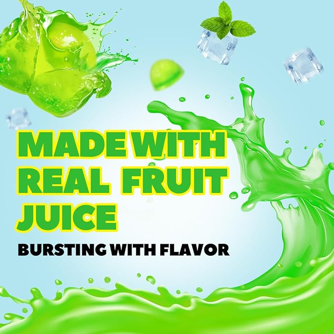 Candy Master Peelable Fruit Gummies Lime Flavors 3Pack, 6 Flavors Fun to Peel, Chewy Texture, Halal-Certified Holiday Gifts
