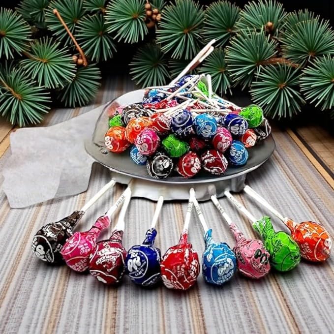 Classic Roll Lollipops-All 9 Assorted Fruit Flavors With Chocolate Center-1 lbs Of Americas Favorite Lollipop Individually Wrapped Peanut Free Gluten Free(16 oz)