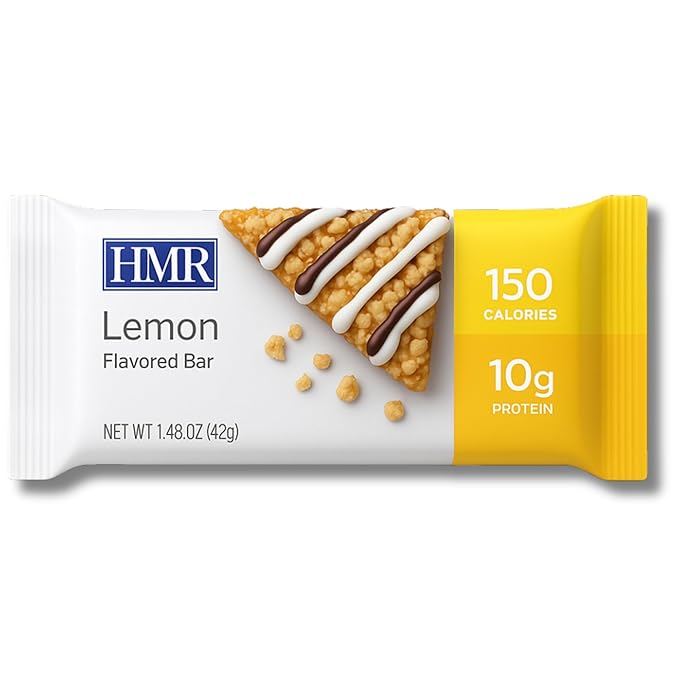 HMR Bright Bites Duo, Lemon & Ice Oatmeal Protein Bar Combo (24 Count) | 10g of Protein, Low Calorie | Nutritious Snack to Support Weight Maintenance