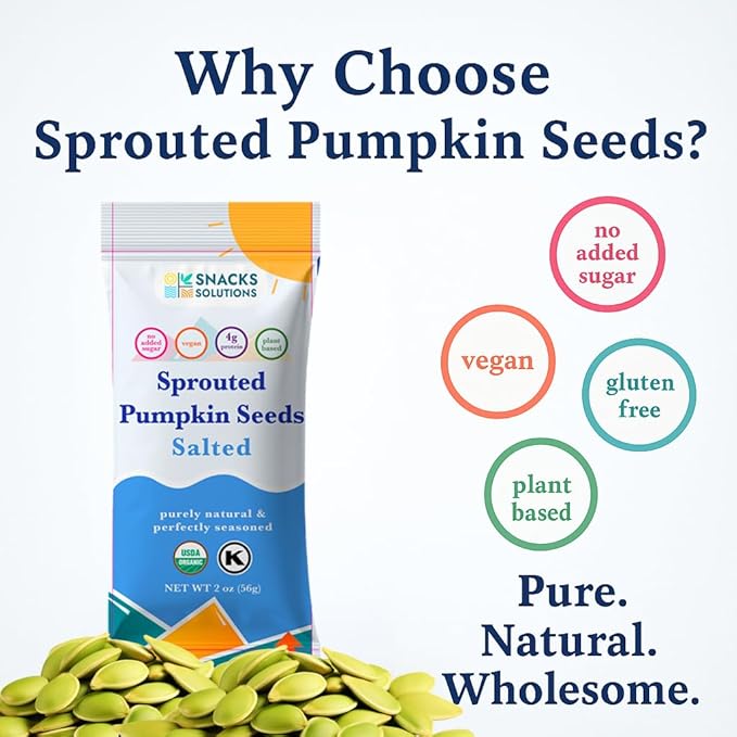 Snacks Solutions Nut and Seed Medley (2 oz - Pack of 8, Variety Pack) Natural and Perfectly Seasoned, Sunflower Seeds, Pumpkin seeds, Cashews and Almonds, Kosher and Gluten Free