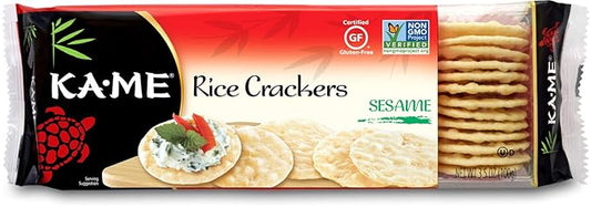 Ka-Me Gluten Free Rice Crackers, Sesame, 3.5 Ounce
