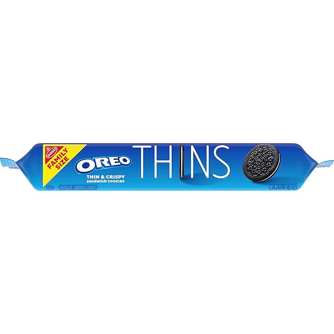 OREO Thins Chocolate Sandwich Cookies, Family Size, 12 - 13.1 oz Packs