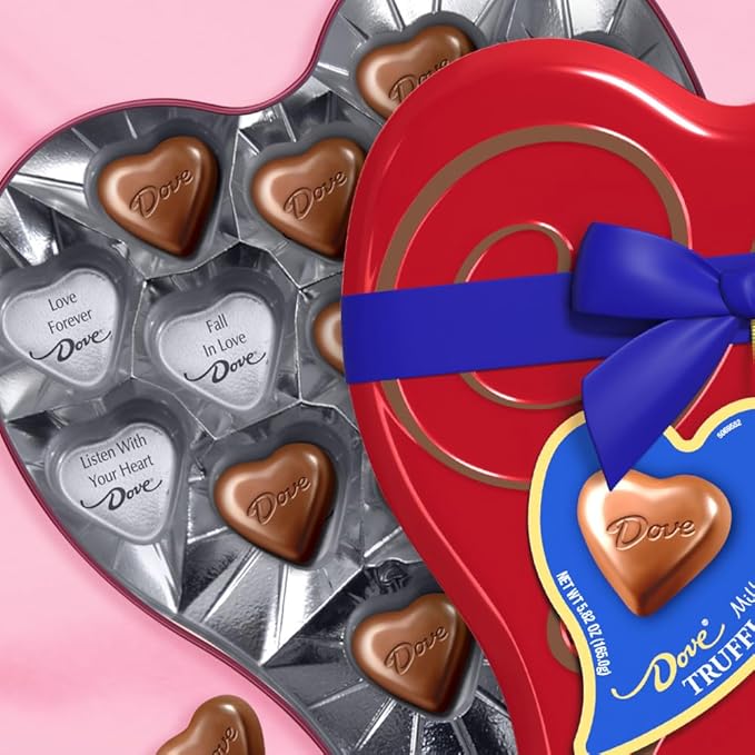 Dove Milk Chocolate Truffle Candy, 5.82 Heart Tin