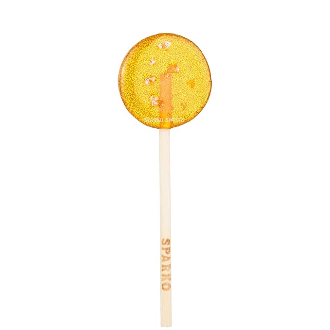 Sparko Sweets Natural Honey Round Lollipops, No Artificial Ingredients, No Corn Syrup, Made in USA, 1.4-inch Diameter, 12g Each – Perfect for Tea Stirrers, Sore Throat Remedy, and Gifts (16 Count (Pack of 1), Sea Salt Honey)