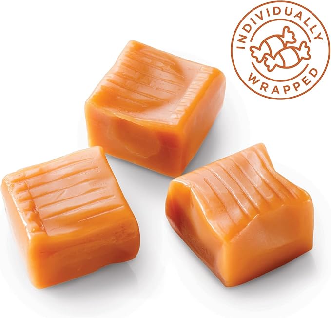 Caramel Cubes Candy - Bulk Pack 5 Pounds - Individually Wrapped Caramels for Candy Buffets, Baking, Gift Bags, and Party Favors - Classic Chewy Squares