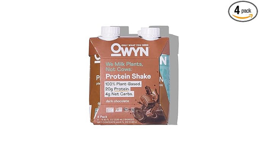 OWYN Dark Chocolate Plant Based Protein Shake 4pk, 11.15 FZ