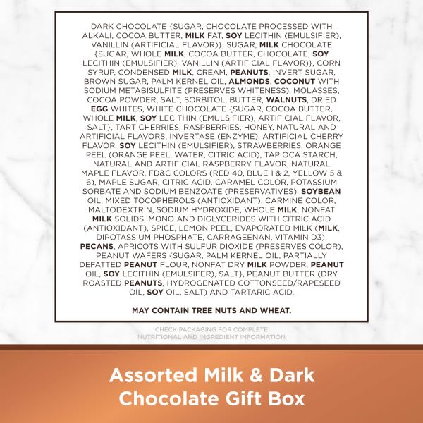 NEW - RUSSELL STOVER Assorted Milk & Dark Chocolate Gift Box, 48 oz. (≈ 84 pieces)