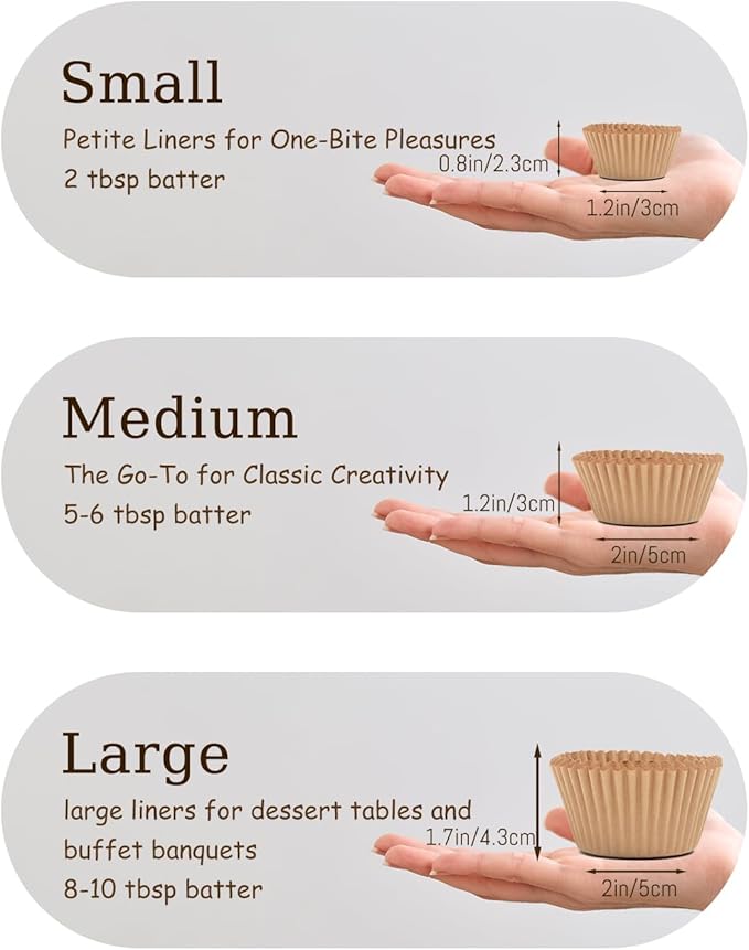 qiqee Gold Foil Cupcake Liners For Baking 300 Count Baking Cups Thick ＆ Sturdy, Oil Resistance,Muffin Liners Paper(Standard Size)