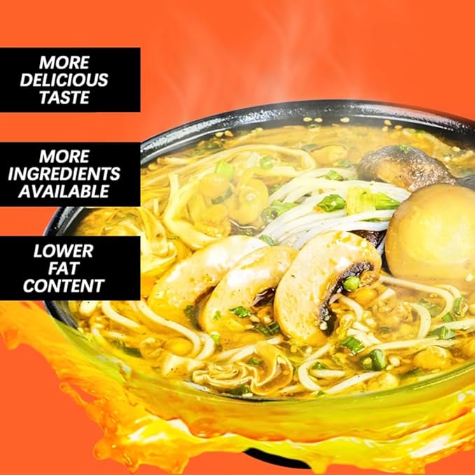 SIJIYUNLI - GUO QIAO MI XIAN - Vegetarian lovers' welfare, pure vegetable ingredients, delicious without meat, 0 fat rice noodles are more healthy, pasta substitutes, fast cooking (285g/10.05oz, Fragrant spicy flavors)