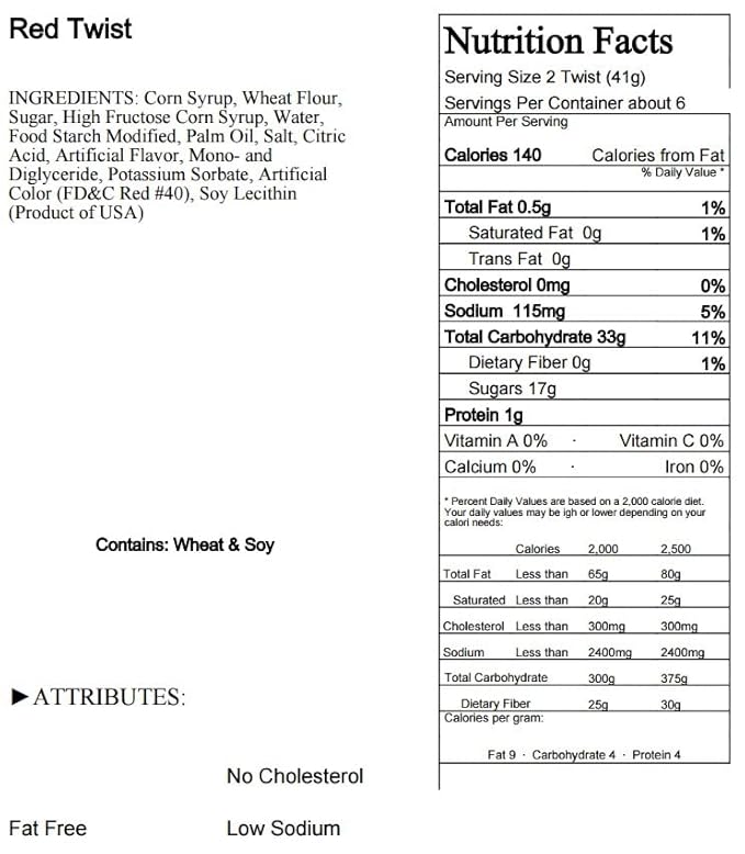 Classic Red Licorice - FAT FREE Old Fashioned Gourmet Licorice Twists - A Must Try Quality Licorice Candy with Unique Flavor Unlike Any Other - 8 oz. bag