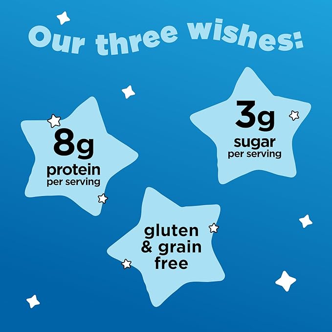 Three Wishes Grain-Free & Protein Cereal - Healthy, Low Sugar & Gluten-Free Breakfast Cereal - Low Carb, Plant-Based, Vegan & Non-GMO - Frosted, 6-Pack