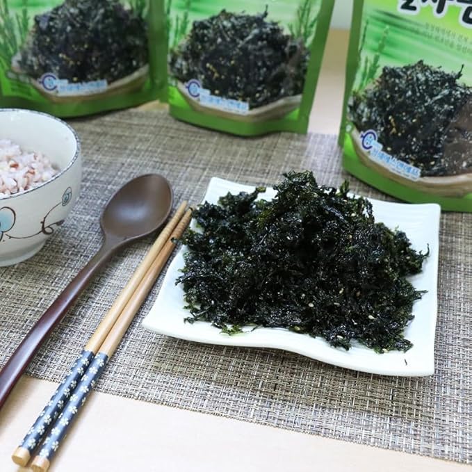 Minecook Korean Hamcho Premium Roasted Sea Salted Seasoned Seaweed Gimbap Laver Savory Snack 65g x 2 Pack/Nori Snack