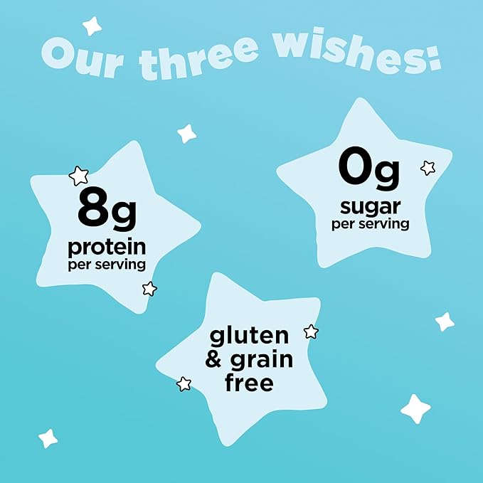 Three Wishes Grain-Free & Protein Cereal - Healthy, Sugar-Free & Gluten-Free Breakfast Cereal - Low Carb, Plant-Based, Vegan & Non-GMO - Unsweetened, 6-Pack