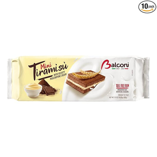 Balconi Mini-Tiramisu Snack Cakes - 10 cakes per pack