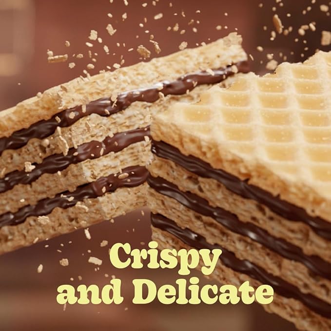 Bauducco Hazelnut Wafers - Crispy Wafer Cookies With 3 Delicious, Indulgent Decadent Layers of Hazelnut Flavored Cream - Delicious Sweet Snack or Desert - 5.0 oz (Pack of 2)