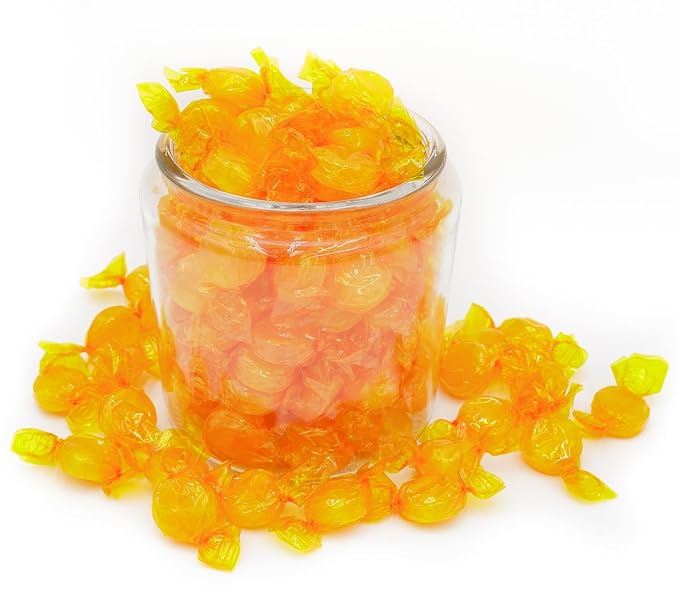 BUTTERSCOTCH Hard Candy Discs 1 lb – Bulk Bag, Sweet & Buttery Flavor, Individually Wrapped (78 Pieces)