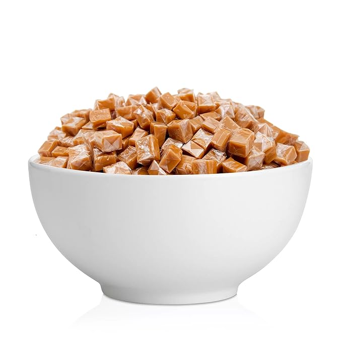 Caramel Cubes Candy - 2 Pound Bag - 150 Pieces Count - Individually Wrapped Caramels for Parties, Candy Bowls, Baking, and Gift Bags - Creamy Vanilla Cubes