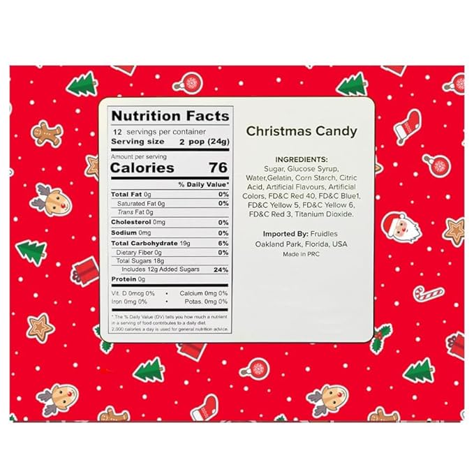 Fruidles Christmas 48-Pack Swirls Lollipop, Mixed Fruit Flavor, Individually Wrapped Lollipops, 2" Inch Swirl Suckers (48-Pack)