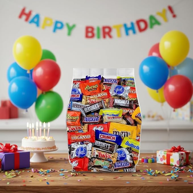 Assorted Chocolate Candy Variety Pack - 5lb Bulk Chocolate Candy Individually Wrapped - Bulk Candy Assortment for Party Favors, Office Snacks, Candy Bowls, Sharing and Snacking - 5 Pounds