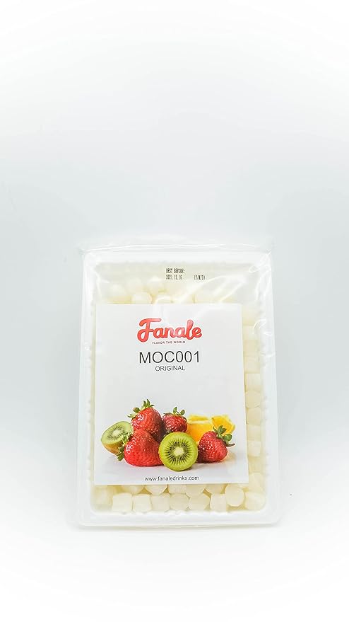 Fanale Mini Mochi Sweet Rice Cake | Original Flavor | White Color Snack for Frozen Yogurt Toppings Ice Cream Toppings Shaved Ice Toppings 300g | 10.6oz | 0.7lb MOC001