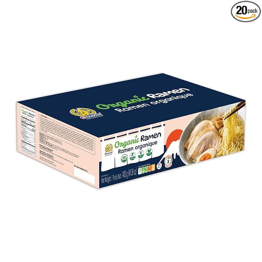 SUNGIVEN Organic Ramen Noodles Healthy Low Sodium Ready in 3 Minutes Non-Fried Instant No Additives or Preservatives 2.46 OZ (Pack of 20) 49.38 Oz