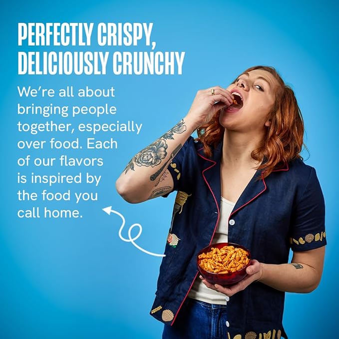 S’NOODS Rigatoni Basil Pomodoro Chips - Light & Crunchy Noodle Chips - Plant-Based Protein - Vegan Snacks - Gluten-Free - Perfectly Crispy & Delicious - For Adventurous Snackers - 3 oz (6 Pack)