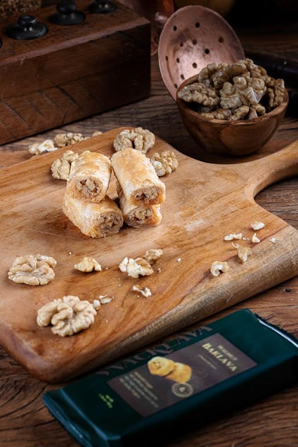 Snacklava Walnut Baklava - 6 Pack (24 Pieces) - No Artificial Ingredients, Colors or Preservatives - Premium Handmade Pastries