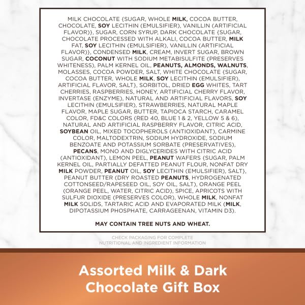 NEW - RUSSELL STOVER Assorted Milk & Dark Chocolate Gift Box, 16 oz. (≈ 28 pieces)