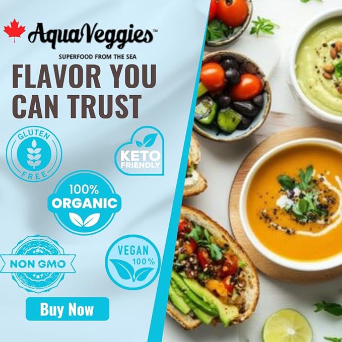 Aqua Veggies Organic Atlantic Dulse Flake Granules Sea Vegetable, Wild-Harvested, Sun-Dried Superfood Seaweed Snacks| Rich in Iodine, B12, Iron, Calcium, Fibre & Plant-Based Protein (1 lb)