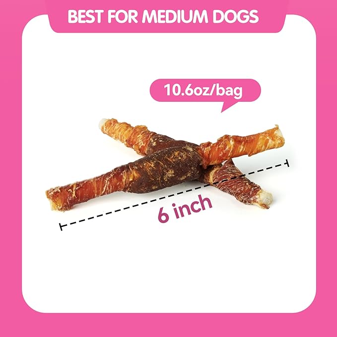 Puddonio Dog Treats, Triple Flavor Rawhide Sticks, Chicken, Duck & Chicken Liver, Chews for Medium & Small Dogs, 10.58 oz