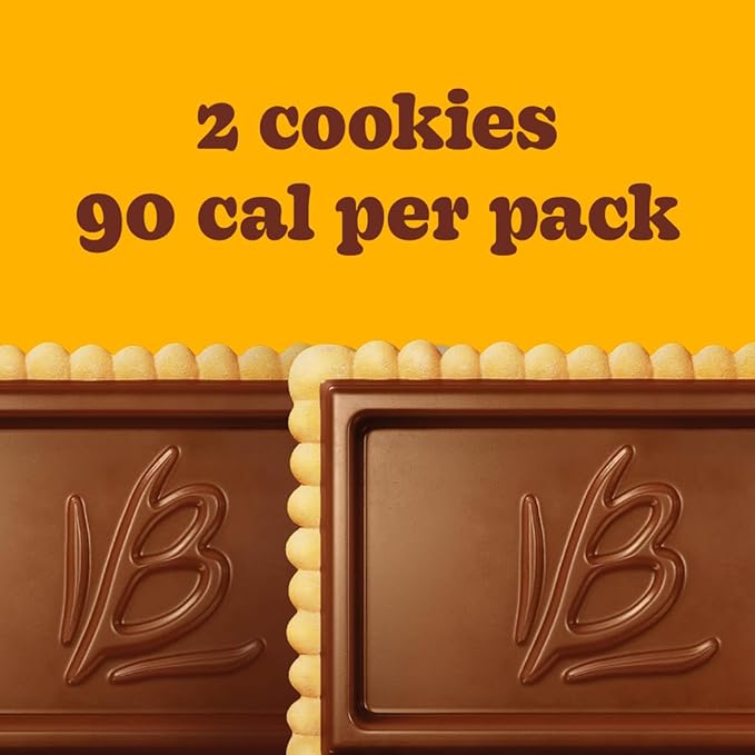 Bauducco Choco Biscuit Cookies – Crispy Chocolate-Covered Biscuits, Individually Wrapped for Snacking, Dessert, and Lunch Boxes, 15.2 oz (Pack of 24)