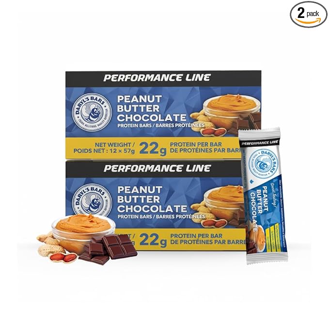 Daryl's Bars Peanut Butter Chocolate On the Go Snack On the Go Whey Protein Bars, Gluten Free, Protein Snack, Meal Replacement, Pack of 2