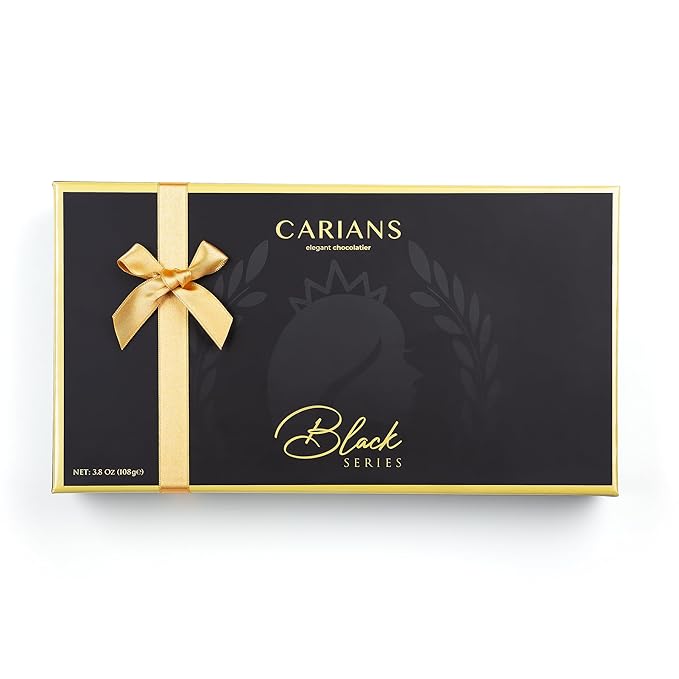 CARIANS Assorted Gourmet Chocolate Truffles Box, Luxury Candy Gift Basket with Dark, Milk & Hazelnut Truffles, Great For Gift Giving, Anniversary, Valentine's Day, 10 Pcs.