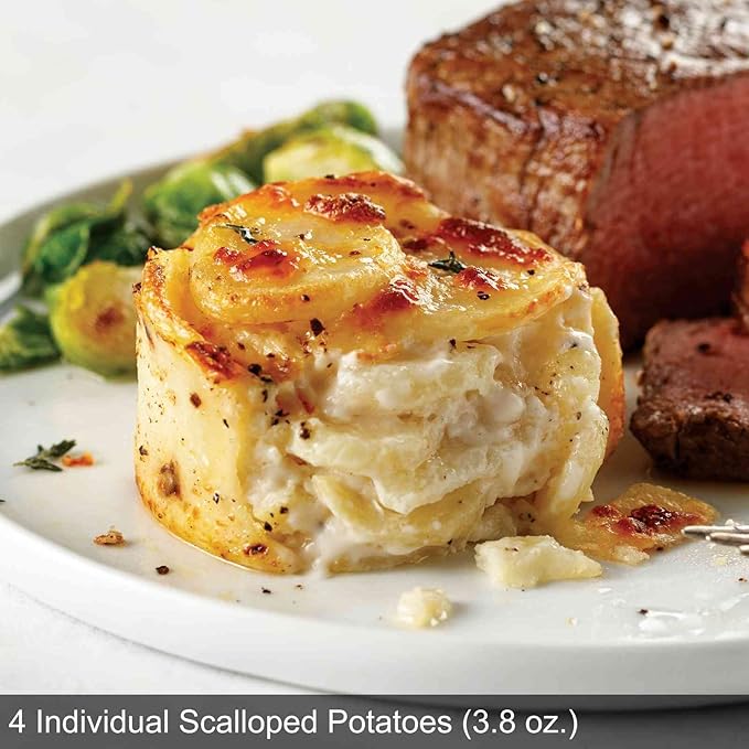 Omaha Steaks Classic Gift Pack (4 Butcher's Cut Filet Mignons, 4 Air-Chilled Boneless Chicken Breasts, 4 PureGround Filet Mignon Burgers, Fully Cooked Meatballs, 4 Gourmet Jumbo Franks, 4 Individual Scalloped Potatoes, 4 Caramel Apple Tartlets, 1 jar O...