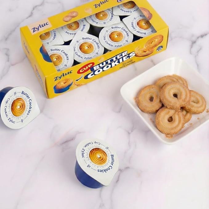 Zyluc Butter Cookies – 16 Single-Serve Snack Cups (3 Cookies Each) | Cup-Packed, Fresh & Crispy, Mess-Free Family Snack for Kids, Lunchboxes, Office, Travel & Sharing (400g)