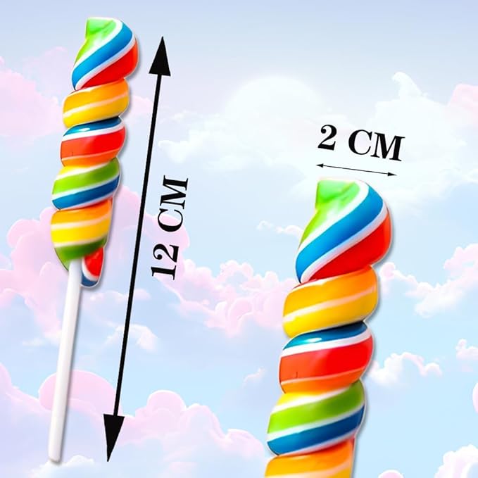 DAMAICHUHAI Rainbow Lollipops - 48 Count Individually Wrapped Bulk Lollipops | Perfect Birthday Party Favors for Kids & Candy for Goodie Bags，Party Favor Candy