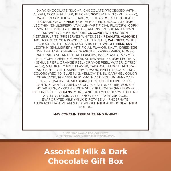 NEW - RUSSELL STOVER Assorted Milk & Dark Chocolate Gift Box, 32 oz. (≈ 56 pieces)
