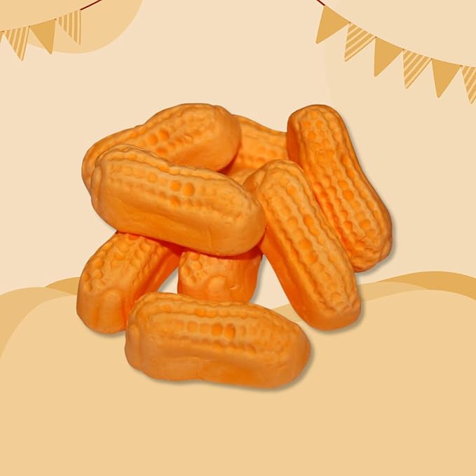 Gurley's Circus Peanuts - Old Fashioned Circus Peanuts Candy, Marshmallow Candy, Pack of 12 Individual Bags