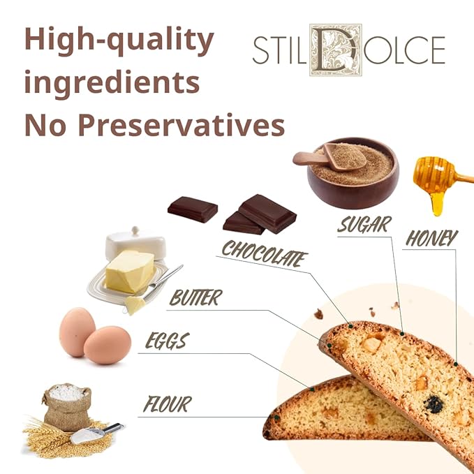 Italian Semi-Soft Chocolate Biscotti | Made in Tuscany, Italy | Stildolce Traditional Authentic Biscuits
